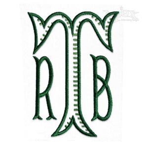 Ribbed Monogram Machine Embroidery Font Alphabet Letters INSTANT ...