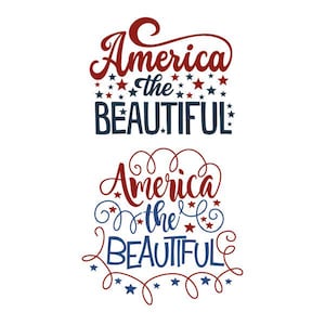 America The Beautiful Design tagliabile SVG PNG DXF & eps Disegni Cameo File Silhouette
