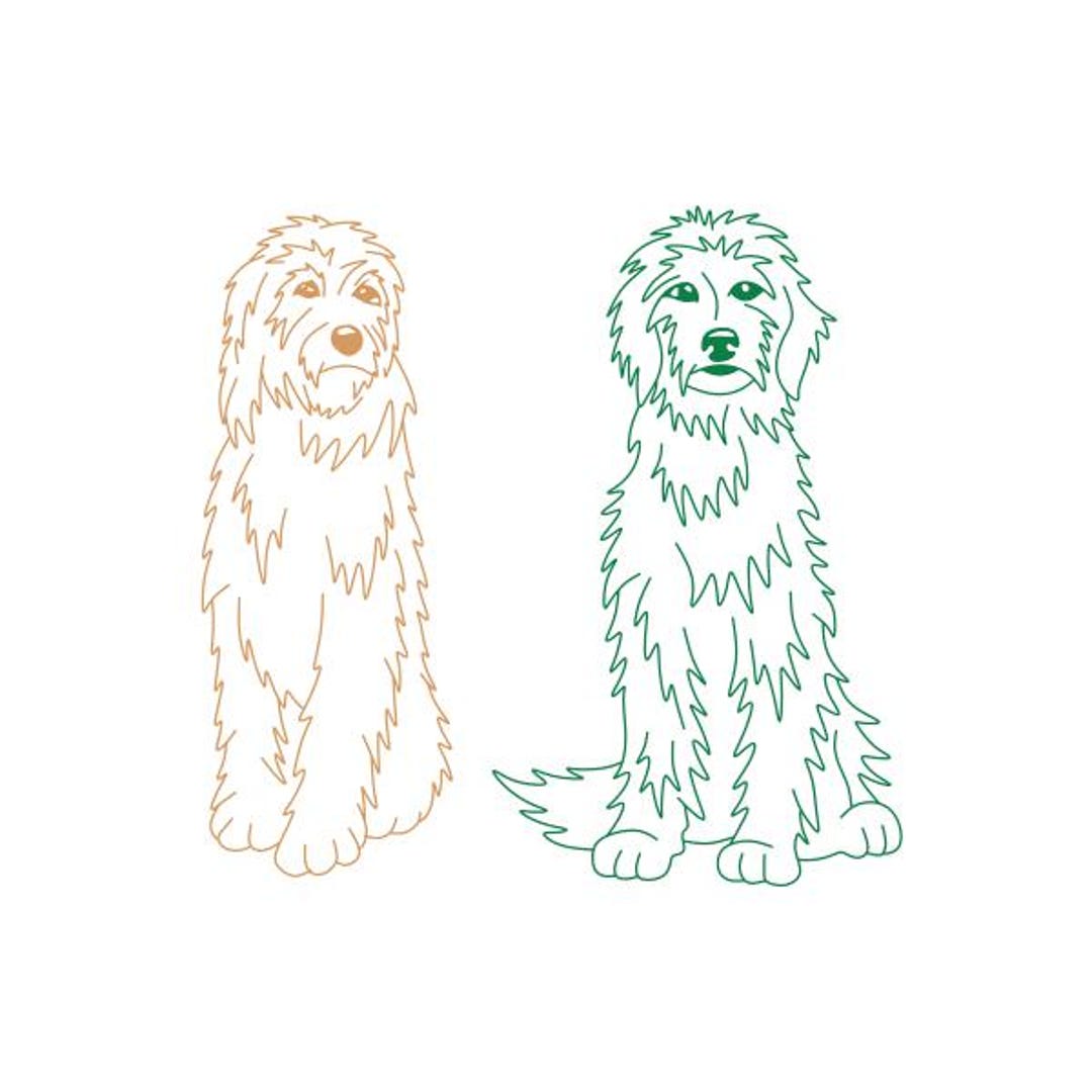 Line Cutable Golden Doodle Dog Line Art Cuttable Design SVG PNG DXF & Eps Designs ...