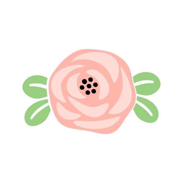 Flowe Cutable Simple Rose Flower Cuttable Design SVG PNG DXF & Eps Designs Cameo File ...