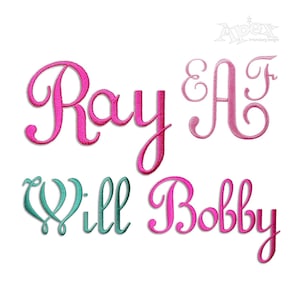 Southern Script Machine Embroidery Font Alphabet Letters INSTANT DOWNLOAD BX pes dst