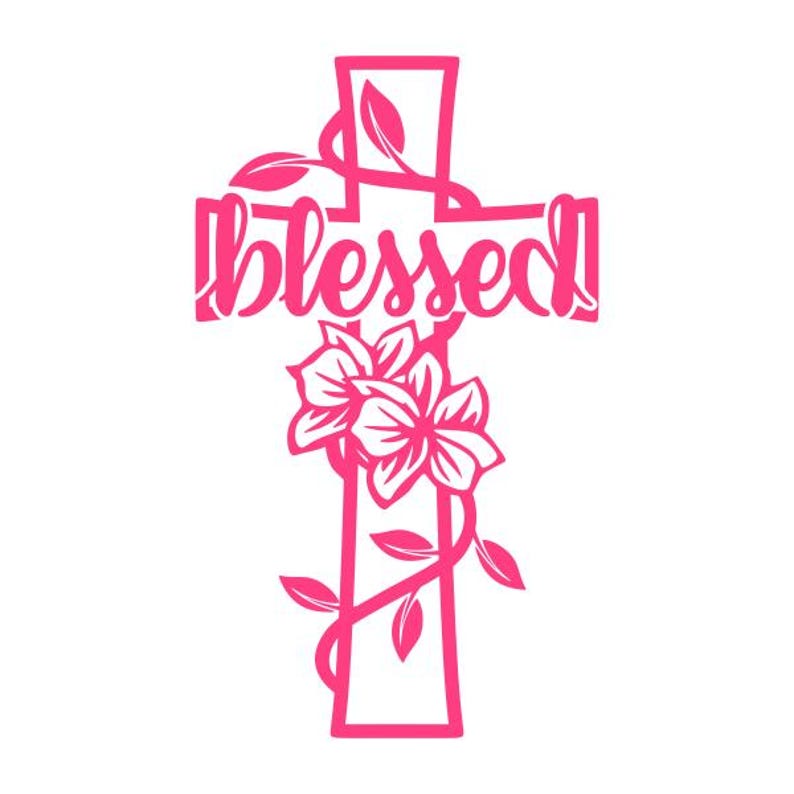 Blessed Cross Cuttable Design SVG PNG DXF & Eps Designs Cameo File ...