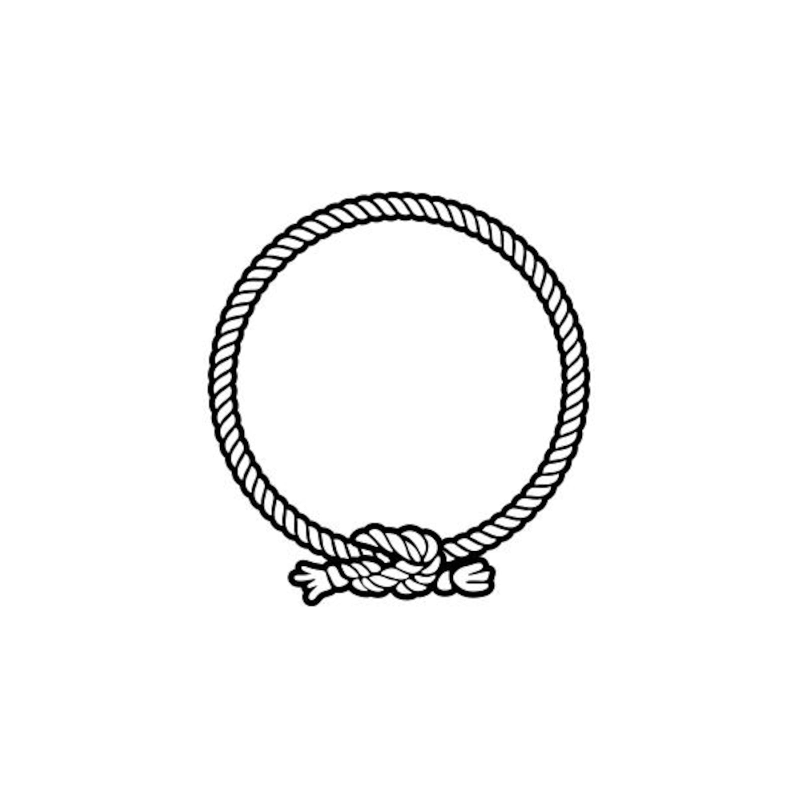 Lasso Rope Wreath Cuttable Design SVG PNG DXF & Eps Designs Cameo File ...