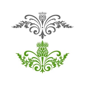 Schottische Distel Blume Kunst schneidbare Design SVG PNG DXF & eps Designs Cameo-Datei Silhouette