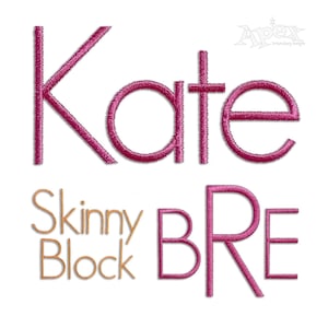 Skinny Thin Block Machine Embroidery Font Alphabet Letters INSTANT DOWNLOAD BX pes dst