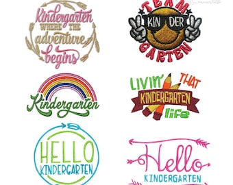 Kindergarten Embroidery Design Pack: Back to School Designs (PES DST JEF)