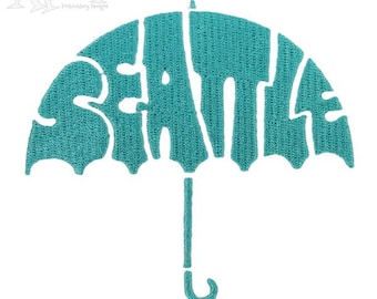 Seattle Rain Ricamo Macchina Design PES DST JEF Download Istantaneo