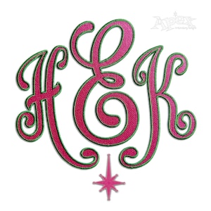Alsace Monogram Large Machine Embroidery Font Alphabet Letters INSTANT DOWNLOAD BX pes dst
