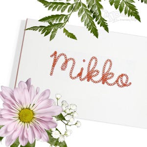 Mikko Script Chain Machine Embroidery Font Alphabet Letters INSTANT ...