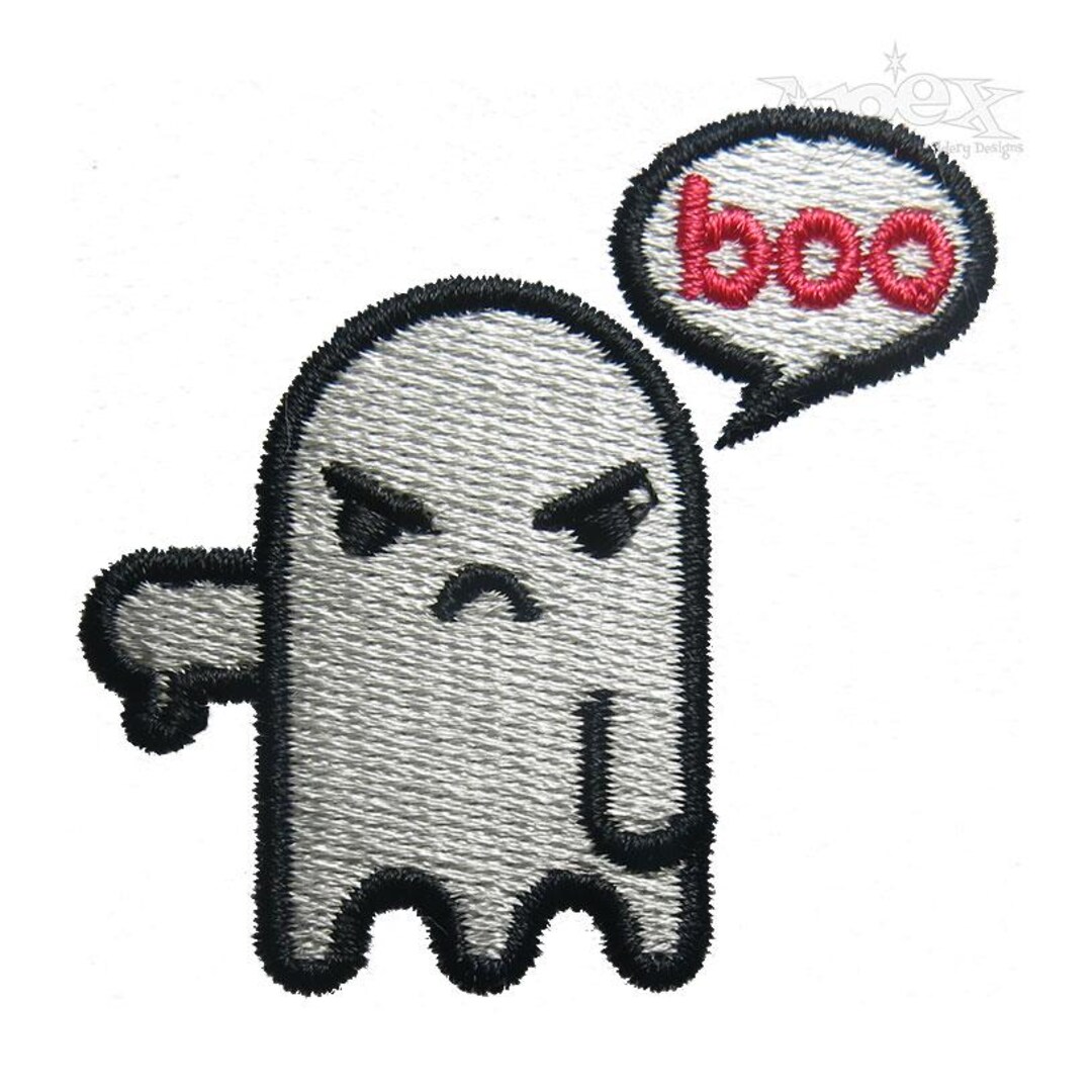 Ghost of Disapproval Boo Machine Embroidery Design PES DST JEF Instant ...