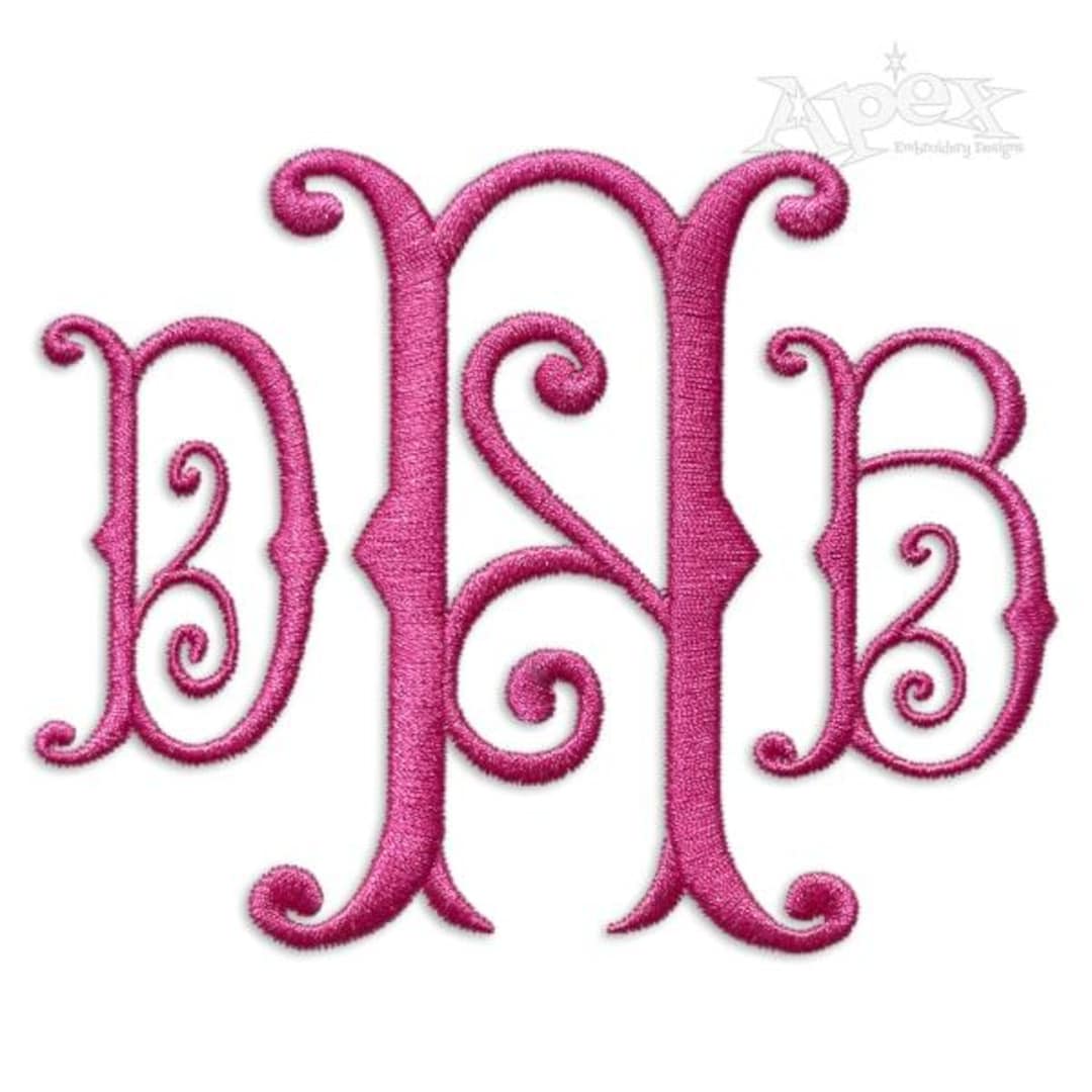 Romance Antique Monogram Machine Embroidery Font Alphabet Letters ...