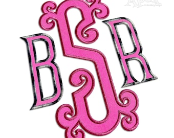 Vienna Bold Appliqué Monogram Applique Machine Embroidery Font Digitizing INSTANT DOWNLOAD BX pes dst
