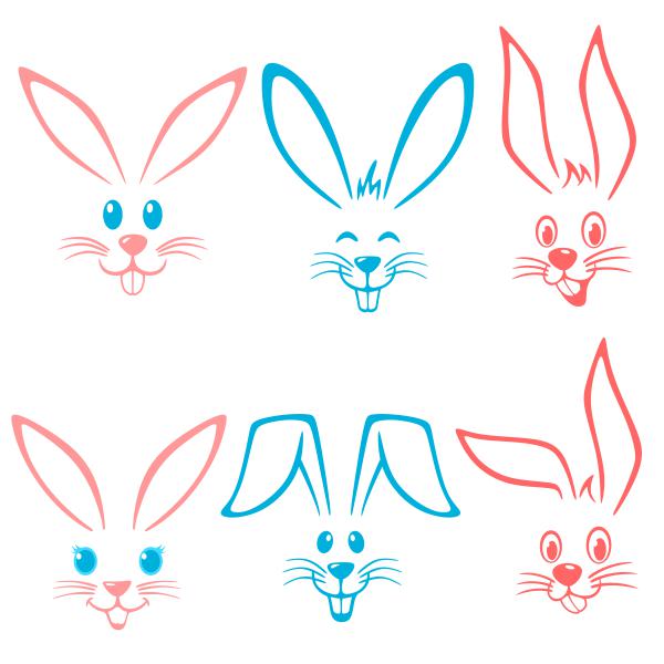 Bunny Face Cuttable Design SVG PNG DXF & Eps Designs Cameo File ...
