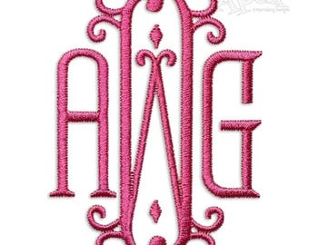 Vienna Monogram Machine Embroidery Font Alphabet Letters INSTANT DOWNLOAD BX pes dst