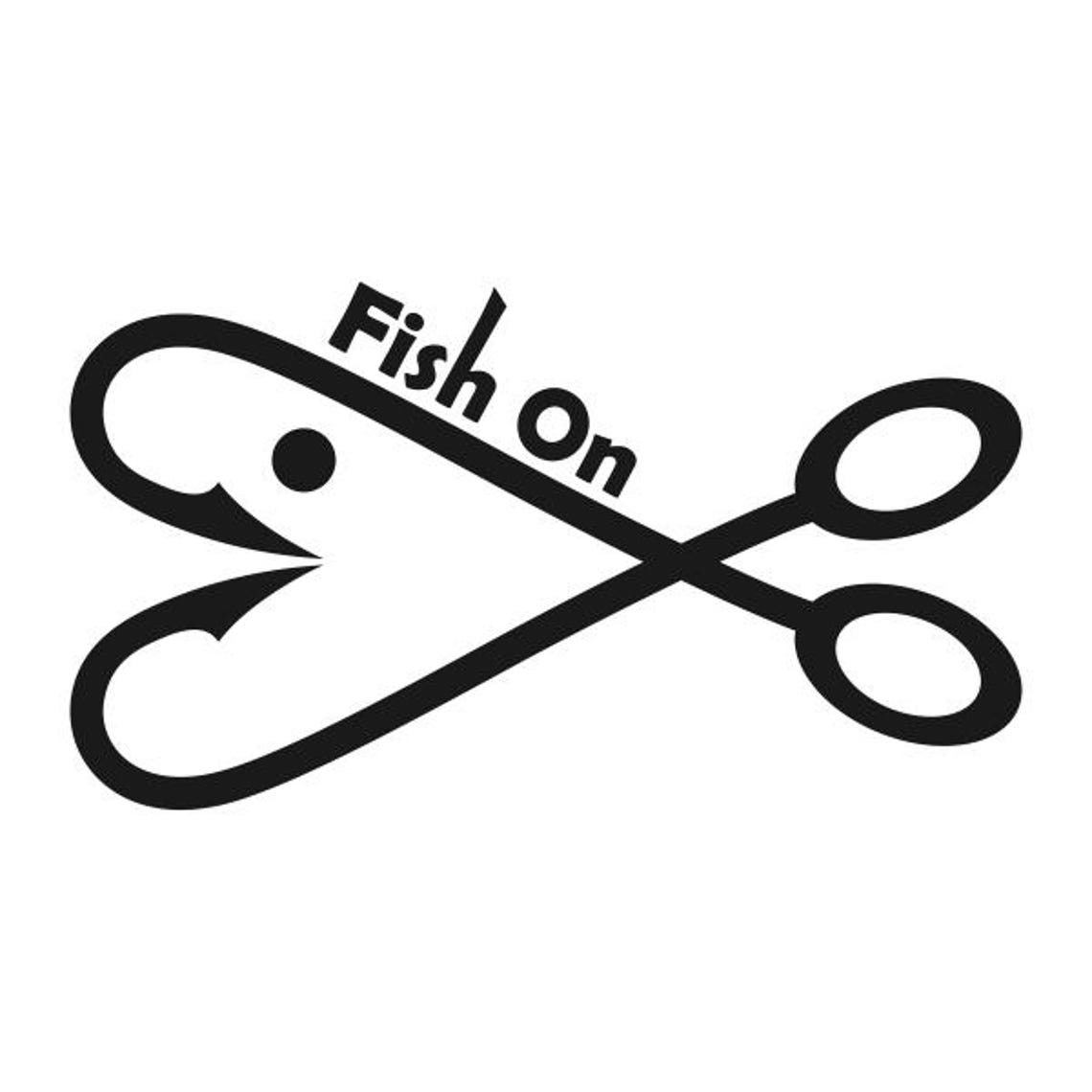 Fish on Fishing Hooks Cuttable Design SVG PNG DXF & Eps Designs Cameo ...