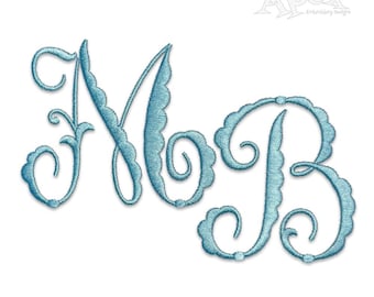 Emma Scallop Machine Embroidery Font Scalloped Alphabet Letters INSTANT DOWNLOAD BX pes dst