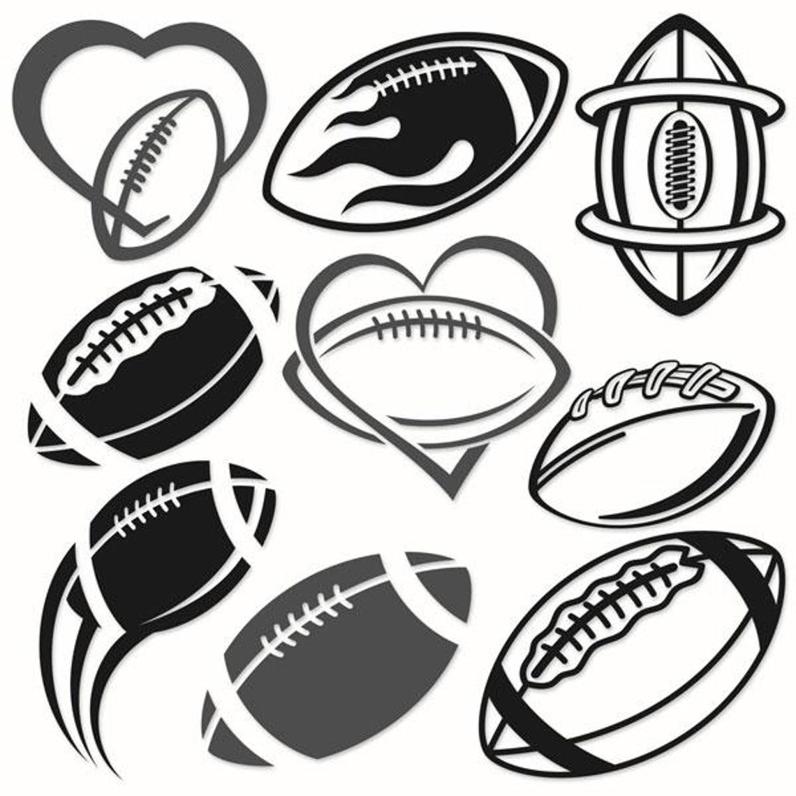 Cuttable Vector Image Football Decal Cuttable Design SVG PNG DXF & Eps Designs Cameo File ...