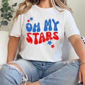 4th of July Oh My Stars Tee - Patriotic Graphic Shirt