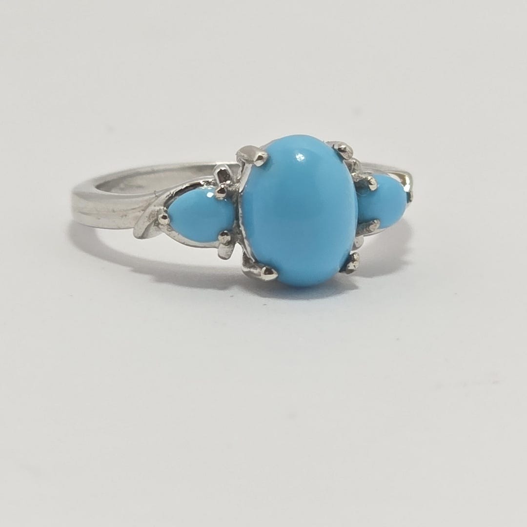 Sleeping Beauty Turquoise Ring Sterling Silver Size 7 - Etsy