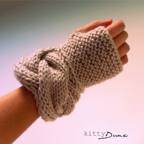 fingerlose Handschuhe. Die Tipperary-Handschuhe in Leinen