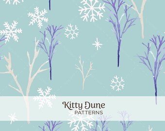 Instant Download Pattern Winter Forest Digital Download Seamless Repeating Pattern For Print