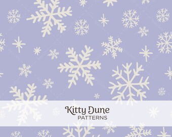 Instant Download Pattern Snowflakes Purple Background Digital Download Seamless Repeating Pattern For Print