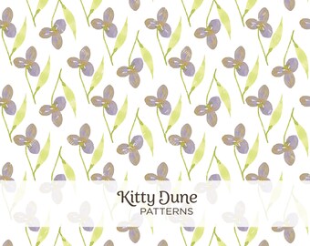 Floral Pattern Digital Download High Quality Image File, Watercolor Original Artwork, Seamless Repeatable Pattern Design For Wallpaper