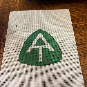 Appalachian Trail Needlepoint - trail logo - Needlepoint Patch
