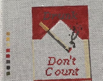 Drunk Cigs don&#39;t count - needlepoint canvas