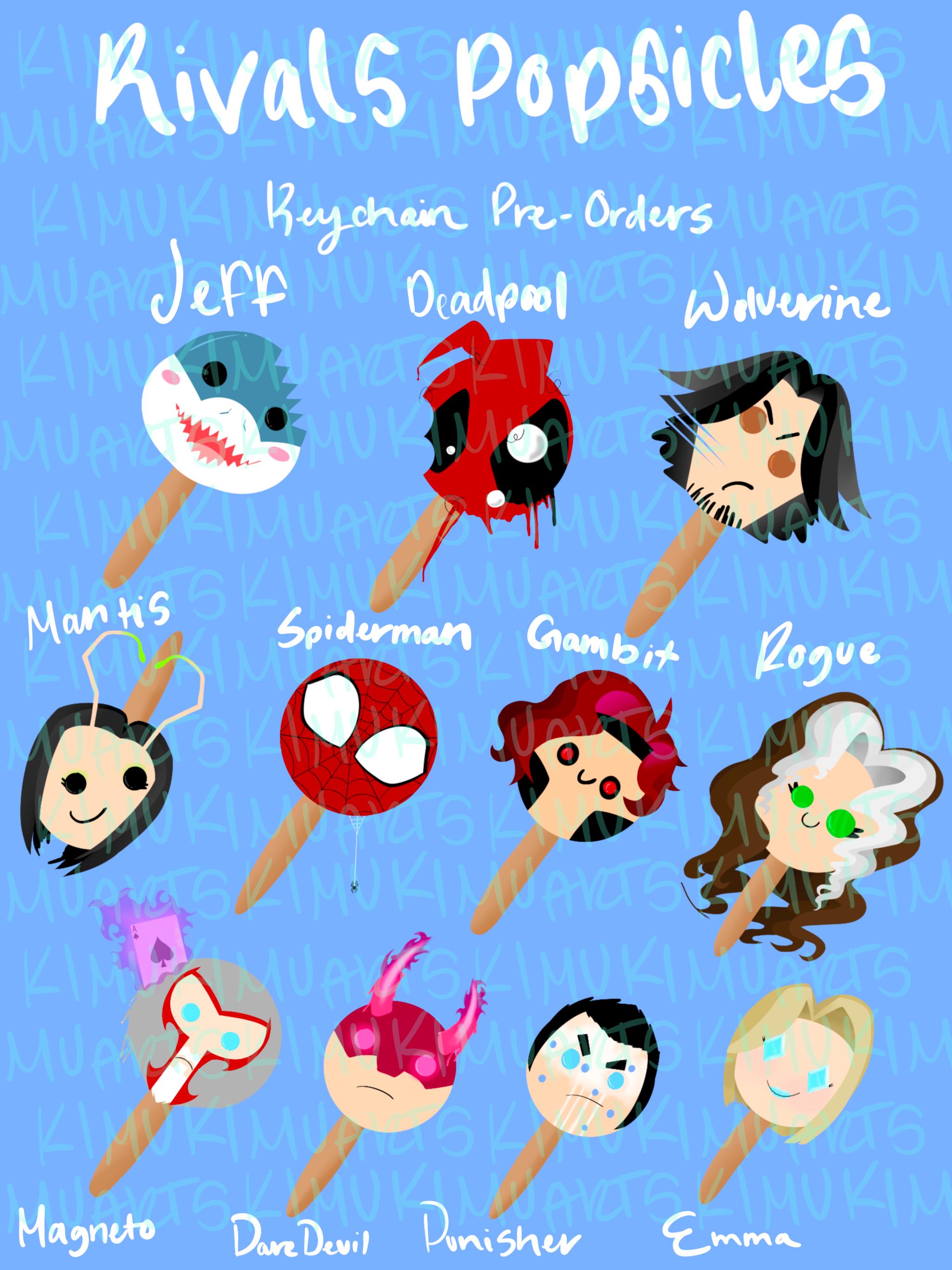 PREORDER Marvel Rivals Popsicle Keychains - Etsy