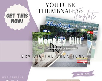 Plantillas de miniaturas de YouTube / 10 diseños editables en Canva (PDF)