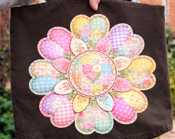 Patchwork Spring Flower PNG, Shabby Chic Shirt, Sublimation and DTF, Coquette Cottagecore Design,Trendy Png,Vintage Pattern Digital Download