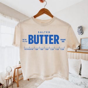 Salted Butter PNG, Stick of Butter Design, Funny Baker Gift, Baking Shirt Graphic, Digital File Instant Download, T-shirt Sublimation Design image 2
