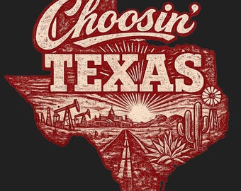 Choosin Texas PNG Bundle,3 Vintage Western State Designs,Retro Texas Digital Download Pack,Texas Independence Day PNG,Choosing Texas Graphic