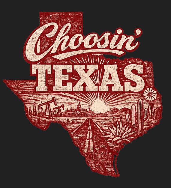 Choosin Texas PNG Bundle,3 Vintage Western State Designs,Retro Texas Digital Download Pack,Texas Independence Day PNG,Choosing Texas Graphic