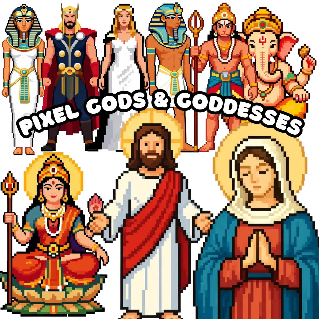 Prometheus God Pixel Pixel 20 Stickers/clipart Gods and Goddesses Transparent High ...