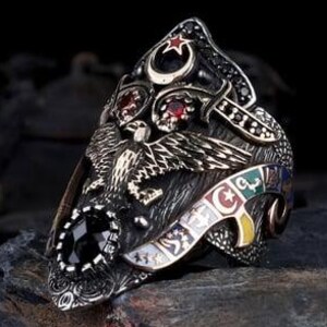 Eagle 925 Sterling Silver Ring: Handmade Thumb Archery Jewelry