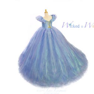 Cinderella Dress 2015 light, CUSTOM Cinderella Dress for Girls, Girl Cinderella ball gown, Disney Princess Dress in classic Cinderella blue