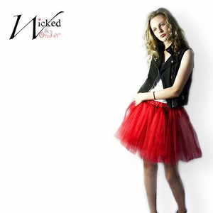 Christmas Tutu skirt for women, red party tulle skirt, adult red skirt, red teen tutu skirt, red prom skirt,  tutu
