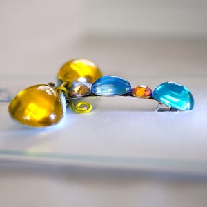 Coraline Dragonfly Barrette Yellow Orange and Blue for Halloween Costume
