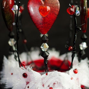Queen of Hearts Crown for Alice in Wonderland Valentines Costume Valentine Hearts Heart Crown Queen Crown Halloween Costume Red White  Black