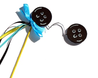 Coraline Button Eyes in Black, Yellow and Blue  for Coraline costume or  Halloween Costume or Cosplay