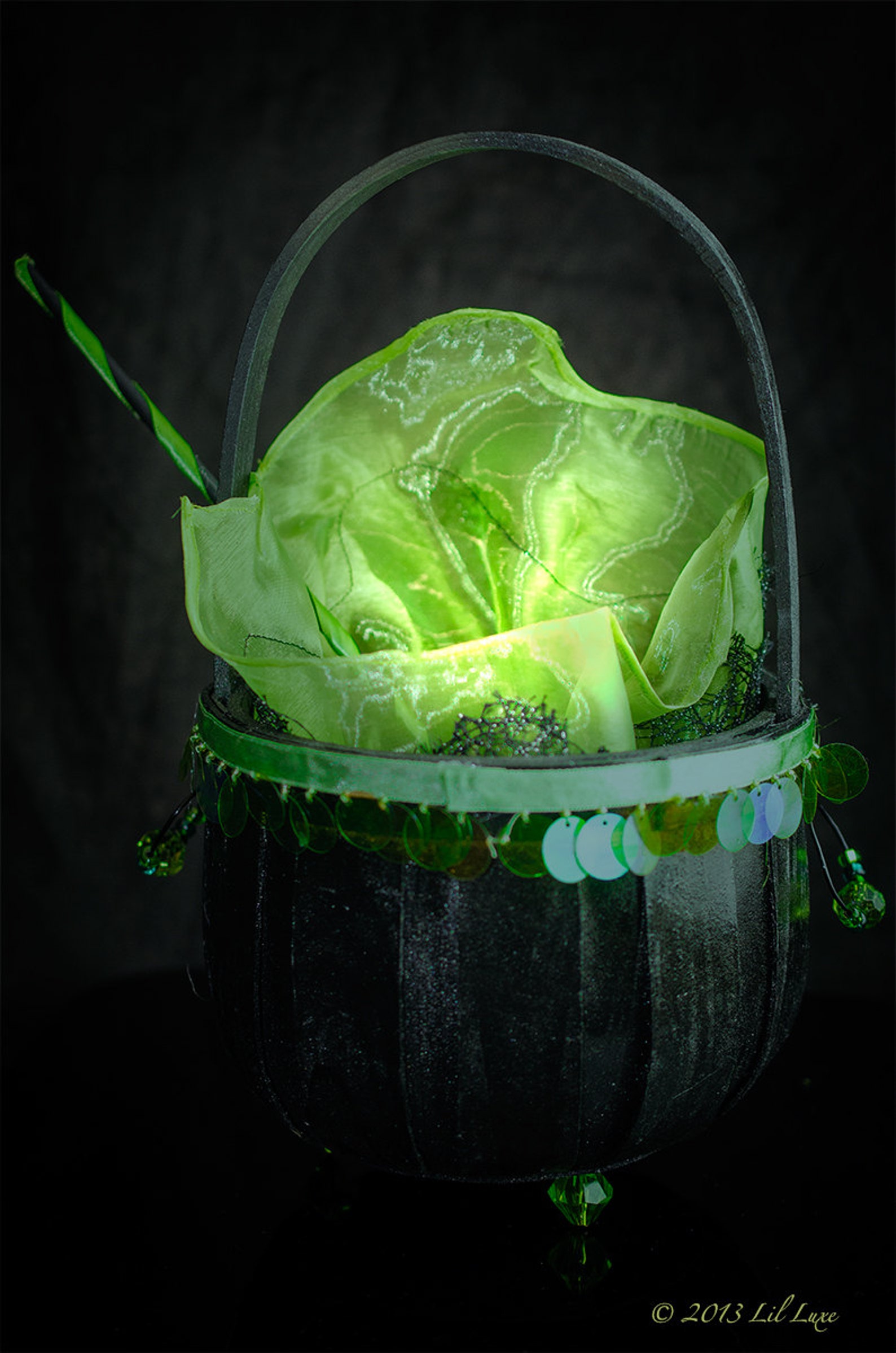 Witch Cauldron Trick or Treat Bag or Candy Cauldron That Glows Etsy