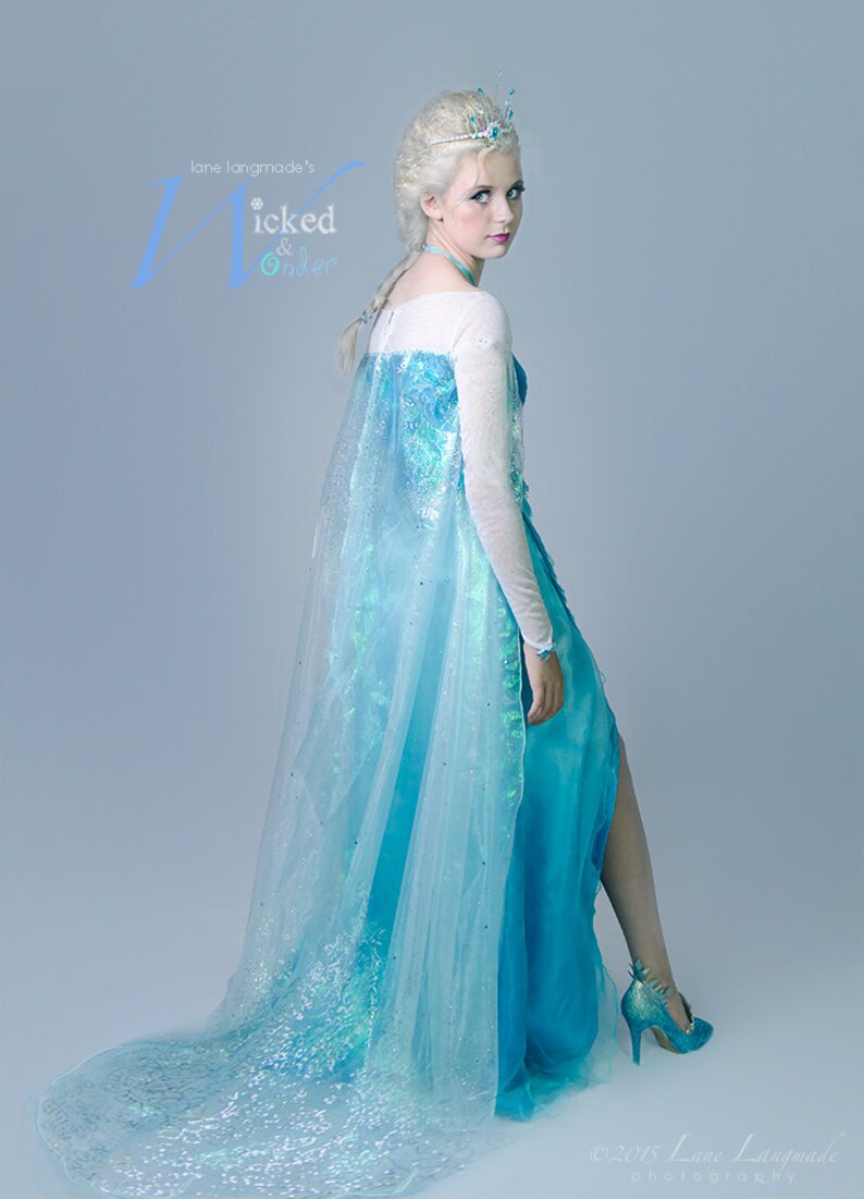 ELSA DRESS for Adults and teens, Custom Frozen Costume, Elsa Snow Queen, Elsa Cosplay, Elsa Disney Princess dress, Halloween Costume 