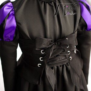 Witch Costume for GIRLS Halloween, Wicked Witch dress like the Wicked Witch of the West in purple and black image 4