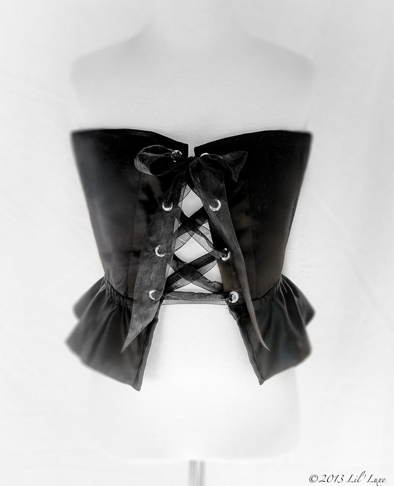 Girls & Women's Wicked Witch of the West black costume BELT or mock CORSET for Halloween bild 1
