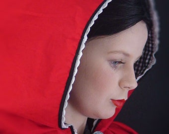 Little Red Riding Hood Costume for Women, Red Riding Hood Cape, Into the Woods Costume, Adult Red Riding Hood Cape Halloween costume Cosplay