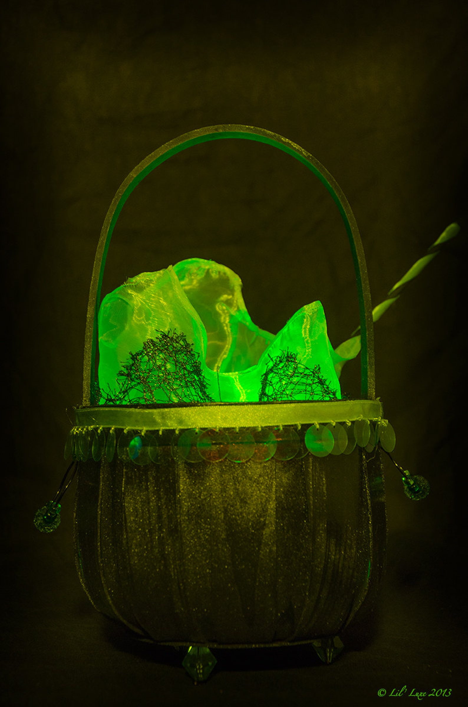 Witch Cauldron Trick or Treat Bag or Candy Cauldron That Glows Etsy