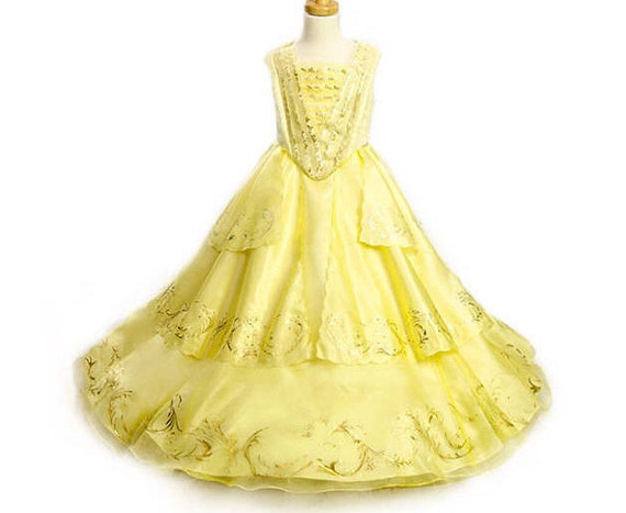 Belle Dress For Girls Beauty And The Beast 17 Disney Etsy Belle Dress For Girls Beauty And The Beast 17 Disney Etsy
