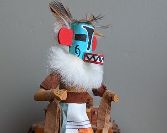 Vintage Blue Hehey'a Dancer Kachina